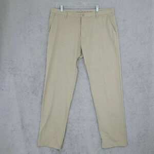 Rhone Commuter Mens 38x32 Khaki Straight Slim Golf Pants 20CT